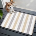 thumbnail image 4 of Area Rugs 2x3,Classical Beige Grey Striped Non Slip Washable Rug Indoor Carpet Soft Floor Rugs for Home Living Room Bedroom Dining Room Office, 4 of 9