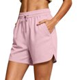 thumbnail image 2 of Sweat Shorts Women Yoga High Waisted Dolphin Shorts Summer Casual Drawstring SweatShorts with Pockets M, 2 of 5