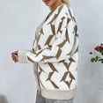thumbnail image 4 of Quinlirra Cardigan Sweaters for Women Trendy Women's Loose Casual V-neck Cardigan Long Sleeved Sweater Knitted Cardigan, 4 of 5