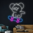 thumbnail image 3 of Handmadetneonsign Koala Skateboarding Neon Sign, Skateboard Koala Bear Led Sign, Koala Skateboarder, 3 of 5