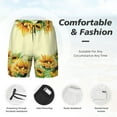 thumbnail image 6 of Picia Sunflowers On A Yellow Background pattern Mens Swim Trunks with Compression Liner Stretch Beach Shorts Quick Dry with Zipper Pockets No-Chafing Board Shorts-XX-Large, 6 of 9