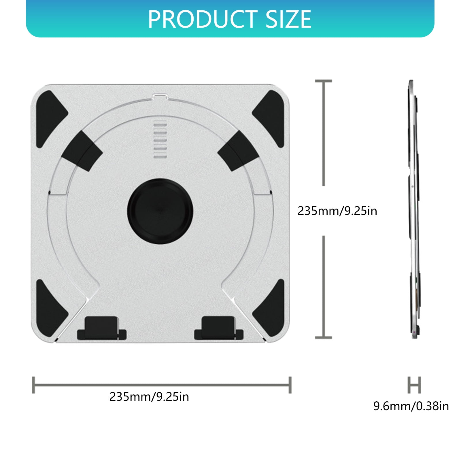 Adjustable Foldable Laptop Stand with 360 Degree Rotatable Base