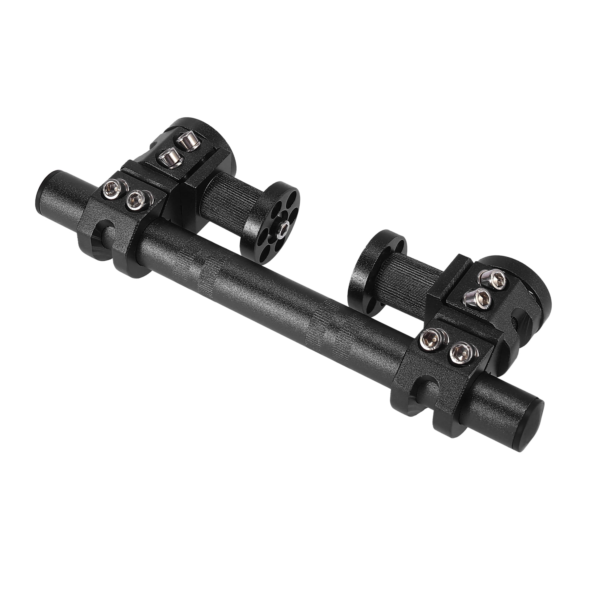 22mm 7/8" Motorcycle Handlebar Adjustable Set with 2 Extend Bar Connection Part Black