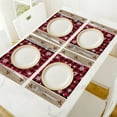 thumbnail image 6 of Christmas Placemats Set of 6, 12x18 Inch Farmhouse Red Buffalo Plaid Winter Xmas Snowflakes Country Style Seasonal Heat Resistant Table Mats for Dining Kitchen Birthday Party Holiday Decor, 6 of 6