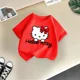 thumbnail image 3 of Camiseta de algodón de verano para niños de la marca Hello Kitty, linda y divertida camiseta de dibujos animados de Sanrio para niño y niña, ropa informal de moda para niño, 3 of 5