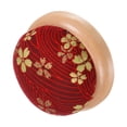 thumbnail image 3 of Unique Bargains Coussin à Épingles Base en Bois Style Japonais Coussin Rond, Rouge Foncé, 3 of 5