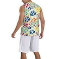 thumbnail image 2 of Sikiie Cartoon Flowers Basketball Jersey Reversible Men's Mesh Athletic Sports Shirts Training Practice S-4XLSmall, 2 of 6
