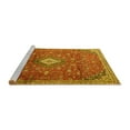 thumbnail image 2 of Ahgly Company Machine Washable Indoor Rectangle Persian Yellow Traditional Area Rugs, 5' x 8', 2 of 4