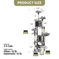 Scratch Level Uforic 75in Large Cat Tree Tower, Multi-Level Cat Condos, with Scratch ...