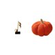 thumbnail image 1 of Figura decorativa de escritorio con forma de nota musical, calabaza de juguete para Halloween, adorno de resina PP de felpa suave, ideal para regalar, 1 of 8