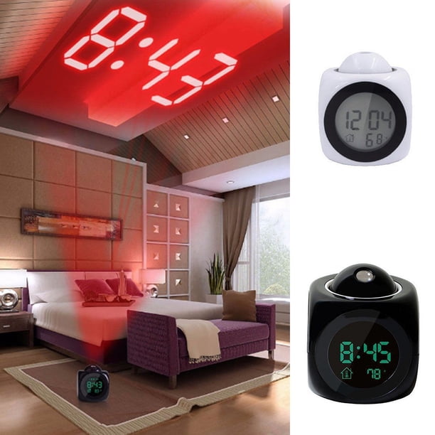 Multifunctional Digital Alarm Clock with LED Projection Voice