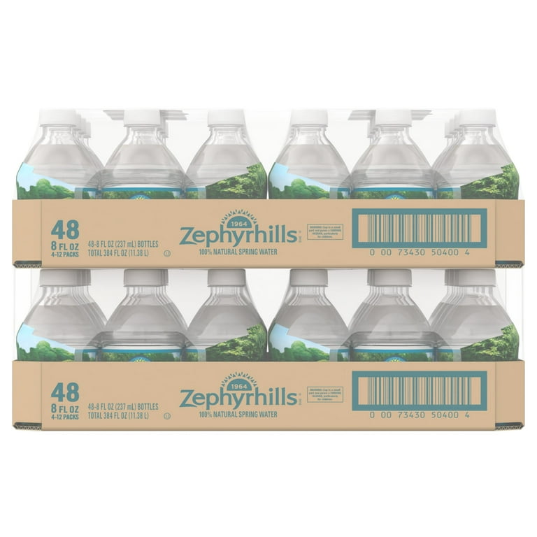 Zephyrhills 100% Natural Spring Water, Small Case, 8-ounce Mini