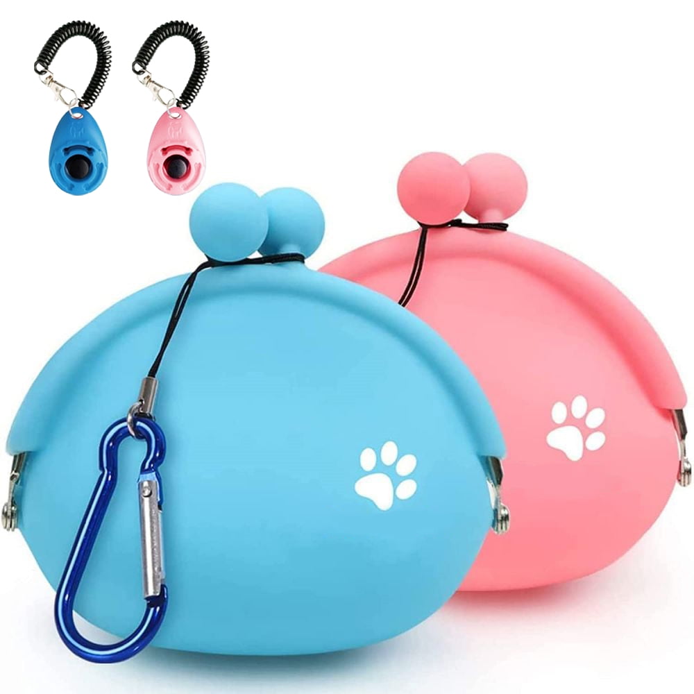 Ugerlov Dog Treat Pouch , 10oz Small Portable Silicone Dog Training