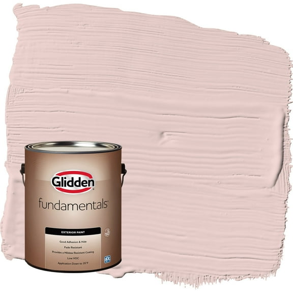 Glidden Fundamentals Whirligig / Pink Flat Exterior Paint, 1 Gallon