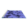 thumbnail image 2 of Ahgly Company Machine Washable Indoor Rectangle Abstract Blue Modern Area Rugs, 2' x 3', 2 of 4