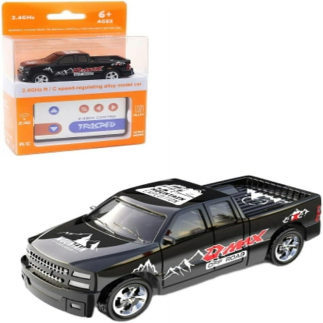 Bamboohart Mini Rc Drift Car 1/64 Scale Alloy Truck Remote Control 4x4 Off-Road Vehicle USB Rechargeable Mini Toys for Kids Adult