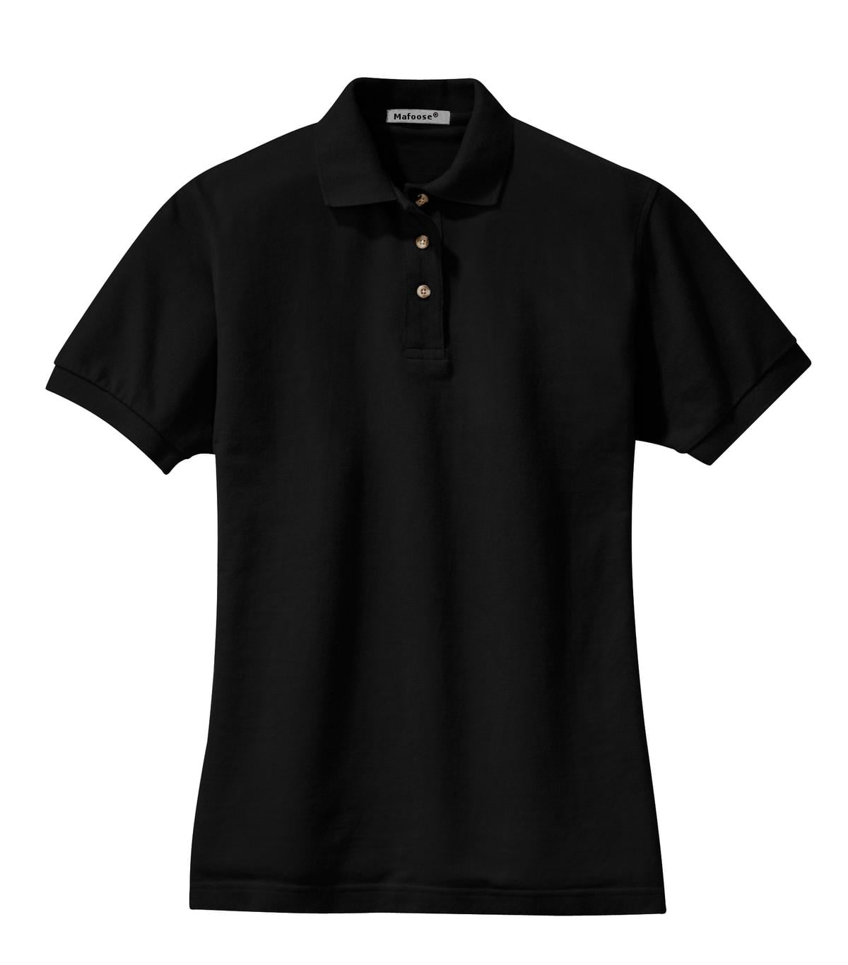 womens black polo shirt walmart