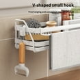 thumbnail image 6 of Foqnuq Sink Caddy, Kitchen Sink Organizer Rack, Dishcloth Holder, Sponge Storage, Rustproof Metal, Drip Tray for Clean and Tidy Kitchen, 6 of 9