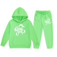 thumbnail image 4 of Toddler Girls Outfit Sets Cuhk Long Sleeve City Place Name Hoodie Top Hoodie Pants Set,2-13Y, 4 of 4