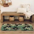 thumbnail image 4 of Classic Camo Green Black Pattern Bathroom Rugs Mat,Non Slip Microfiber Bathroom Rug,Rubber Backing,Soft Bathroom Mats for Bathroom Floor,Tub and Shower,47x17in(120x43cm), 4 of 5