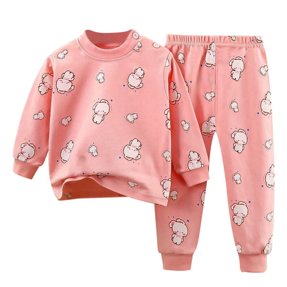 LRen Toddler Boy Clothes 3t Casual Fall Boys Print Long Sleeve Round Neck Top and Pants Set Casual Fall Winter Outfit Soft 2 Piece Daily Wear