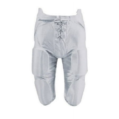 Martin Football YOUTH "Dazzle" Game Pants with Integrated 7-Piece Pad Set, WHITE