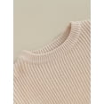 thumbnail image 6 of Wassery Infant Baby Girls Sweaters Toddler Girls Ruffle Long Sleeve Crew Neck Loose Knitted Pullovers 3 6 9 12 18 24 Months Newborn Girls Fall Winter Warm Clothes, 6 of 9