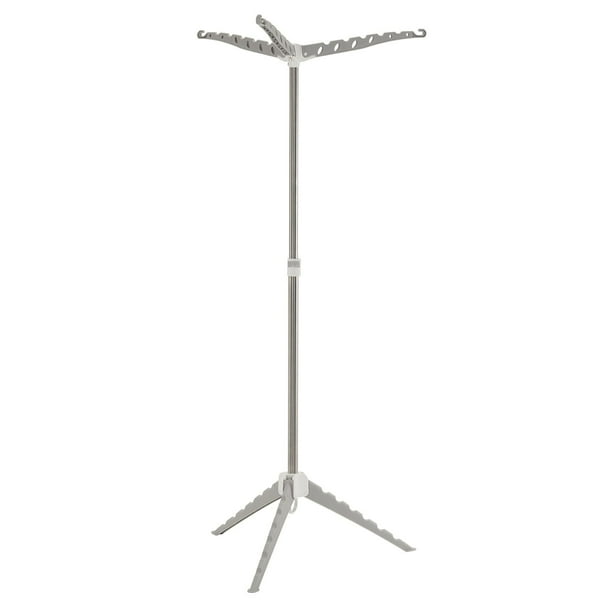 Household Essentials Simple Indoor Tripod Clothes Drying Rack with Carrying Handle for Laundry | Grey, Small,