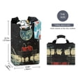 thumbnail image 2 of Yayeee Freestanding Laundry Hamper with Handle Collapsible Large Storage Basket for Clothes, Red Sitting on The Moon, 2 of 7