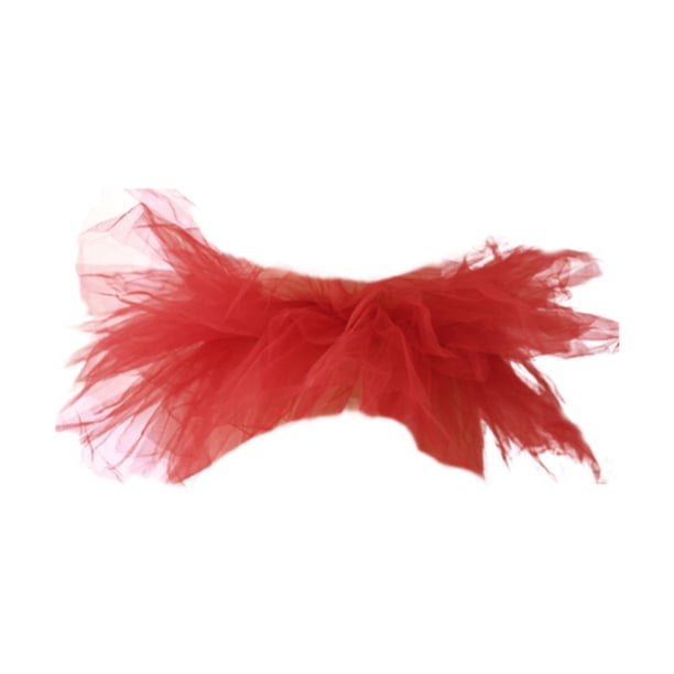 Falda tutú de crinolina para mujer, longitud de 27 cm, enagua de 2 capas sin para fiesta, graduación, vestido de princesa para baile de ballet. Rojo
