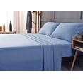 thumbnail image 2 of the Season Essentials Wrinkle Free Sheet Sets with Deep Pockets & Stain Resistant, 4 pc, 1800 Thread Count Bamboo Based, Blue, Queen, 2 of 11