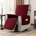 thumbnail image 2 of Chunyi Recliner Chair Slipcover Couch Cover Reversible Recliner Sofa Covers (Large, Wine), 2 of 6