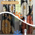 thumbnail image 2 of Black Boho Flora Blackout Curtains for Bedroom Mid Century Botanical Curtains for Living Room Grommet Thermal Insulated Room Darkening Window Drapes,52"W*84"L,2 Panels, 2 of 5