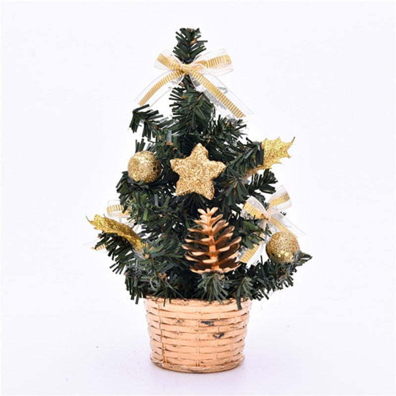 Yannee Christmas Tree Tabletop,7.9 inch Mini Artificial Christmas Pine