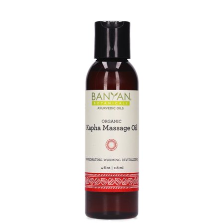 Banyan Botanicals Kapha Massage Oil – Organic Ayurvedic Massage Oil with Chitrak and Tulsi – Warms and Stimulates The Tissues and Invigorates The Mind – 4 oz. – Non-GMO Sustainably Sourced Vegan