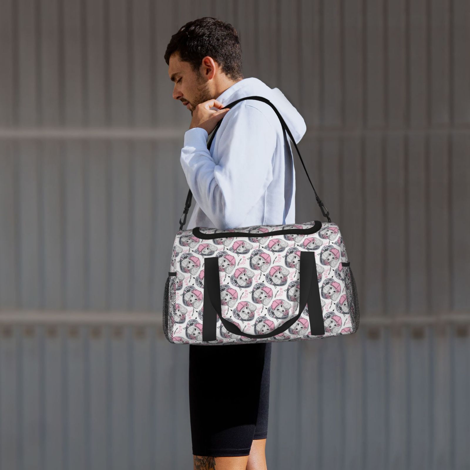 Fuzoiu Poodle Dog Print Travel Duffle Bag,Carry On Tote Bags,Duffel Bag,Sport Gym Bag, Hospital Bag for Labor and Delivery, Overnight Bag,Luggage Bag
