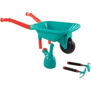 JoyStone Kids Gardening Tool Set with Wheelbarrow, Watering Can, Gloves, Shovel, Rake, Apron, Durable Plastic, Ages 3-6