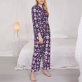 thumbnail image 3 of Fotbe cute Skull rainbow mushroom Conjunto de Pijama de Manga Larga para Mujer con Estampado, Ropa de Dormir de 2 Piezas, Conjunto de Casa Suave y Cómodo con Bolsillos-Small, 3 of 7