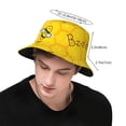 thumbnail image 2 of cute bee and honey pattern Bucket Hat Foldable Fisherman Outdoor Summer Camping Travel Hiking Caps for Men Women, 2 of 7