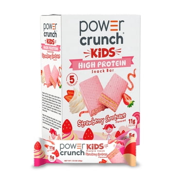 Power Crunch KIDS Strawberry Cream Bars 1.13oz, 5 Count Box