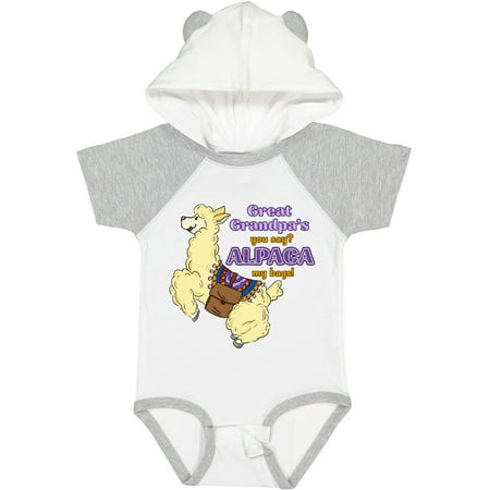 

Inktastic Cute Jumping Alpaca-Great Grandpa s You Say ALPACA My Bags! Gift Baby Boy or Baby Girl Bodysuit