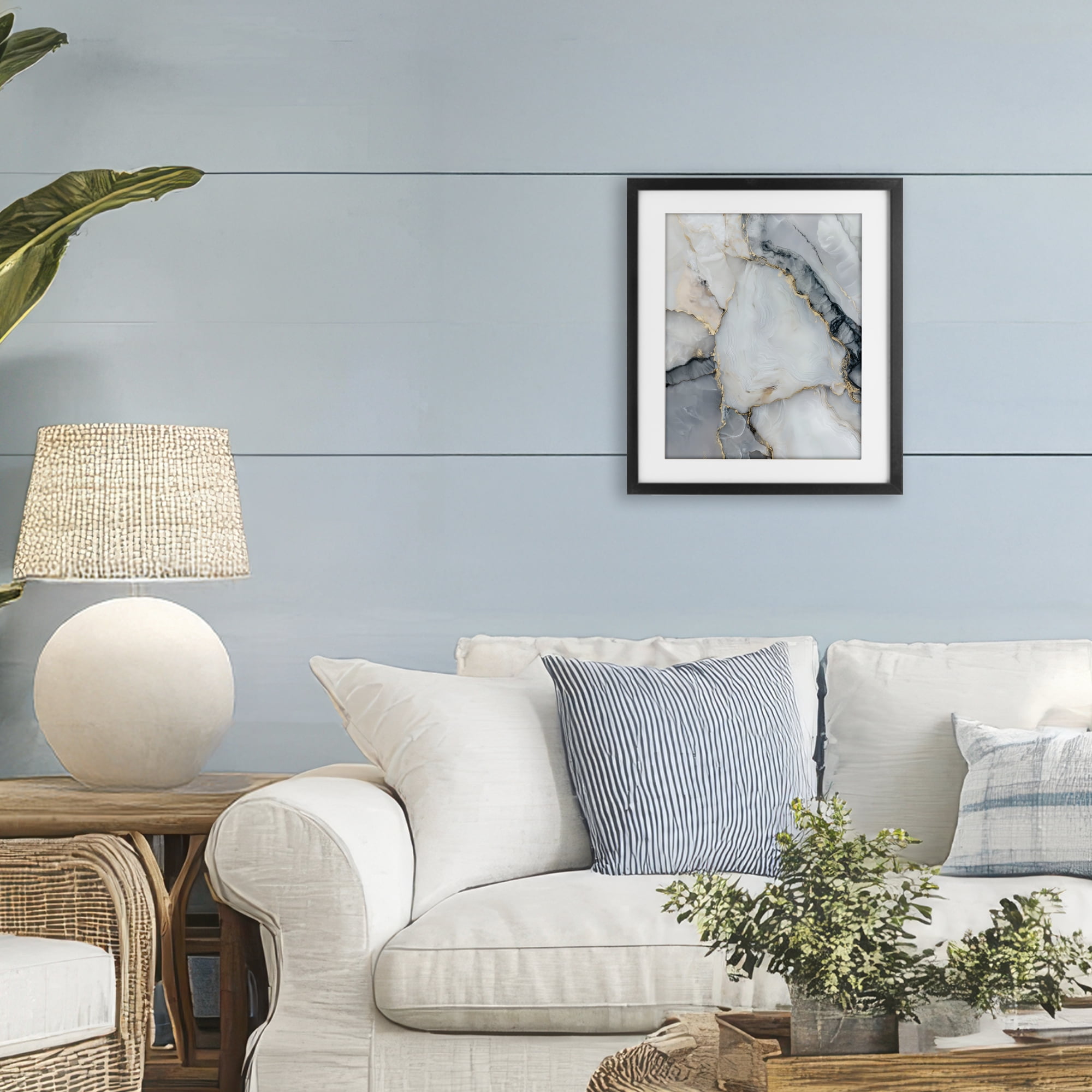 Stupell Industries Luxe Stone Geode Black Framed Print Under Glass, design by Svetlana Aleynikova