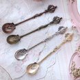 thumbnail image 6 of Joernso Stirring Spoon Creative Design Vintage Elegant Mini Royal Style Zinc Alloy Carved Fruit Dessert Spoons for Home, 6 of 8