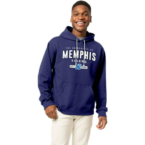 Men's-League Collegiate Wear  Royal Memphis Tigers Essentials 2.0 Fleece Pullover Hoodie