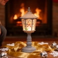 thumbnail image 6 of Christmas Snow Globe Lantern - Hexagonal Cone Led Snow Globe, Glitter Holiday Decoration with Light Up Feature, Festive Tabletop Ornament, Decorative Accessory for Dining Room Bedroom, 6 of 9