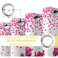 thumbnail image 4 of Valentine's Day Blackout Curtains for Bedroom/Living Room, Pink Roses Love Hearts Romantic Thermal Insulated Kitchen Drapes with Grommets, Light Blocking Window Treatment, 2 Panels 42" x 84", 4 of 7