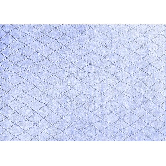 Ahgly Company Machine Washable Indoor Rectangle Oriental Blue Industrial Area Rugs, 3' x 5'