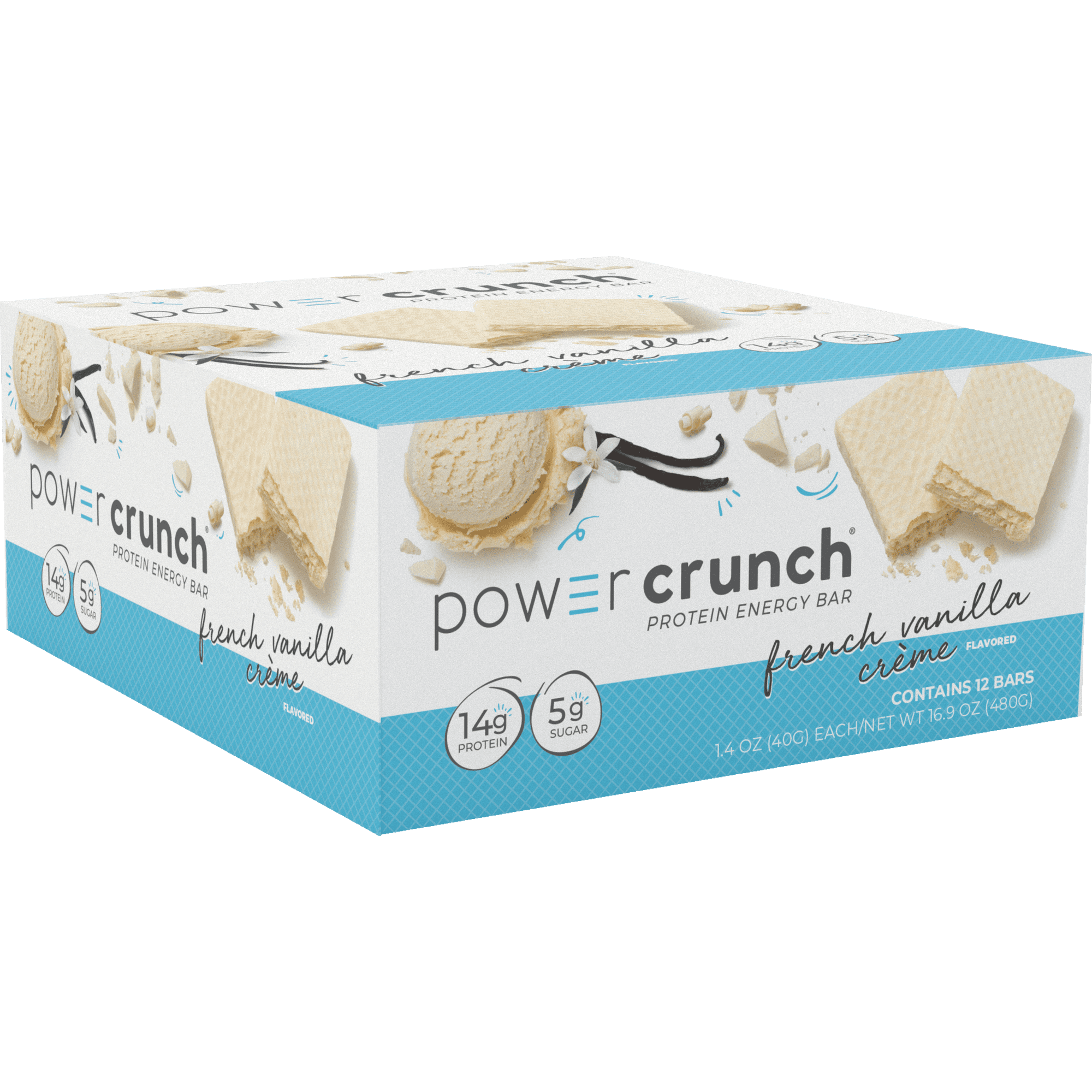 Power Crunch Original French Vanilla Crème 12 count 1.4 oz bars