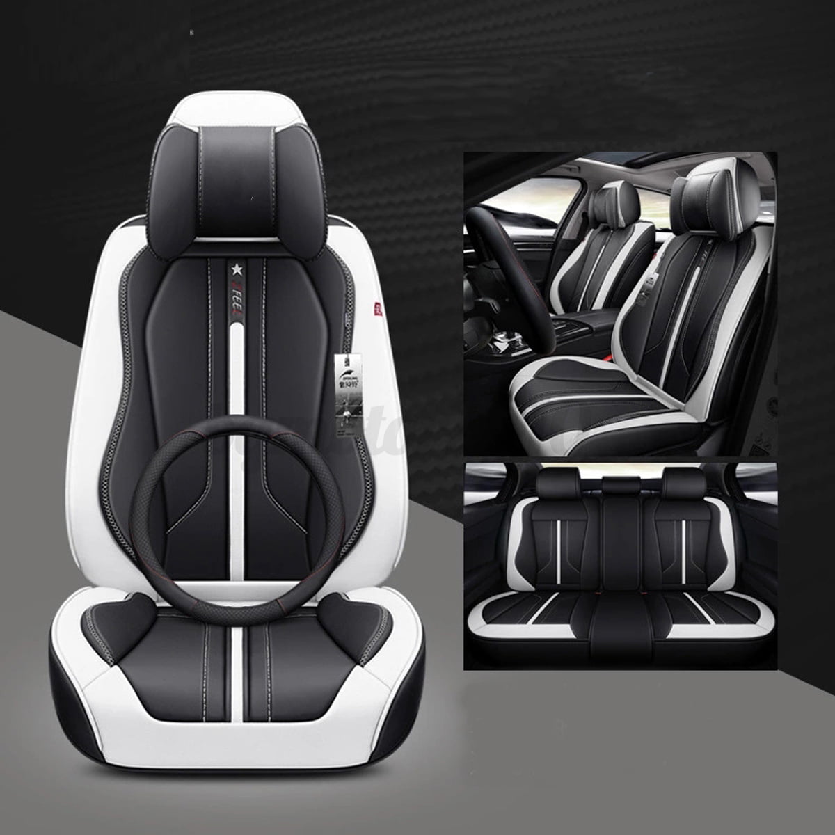 Full Set Luxury 5 Seat Car Cover Cushion Set 6D Surround Breathable