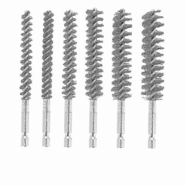 Drill Wire Brush Set, 6-Piece Stainless Steel Brushes for Cleaning and Detail Work in Various Sizes